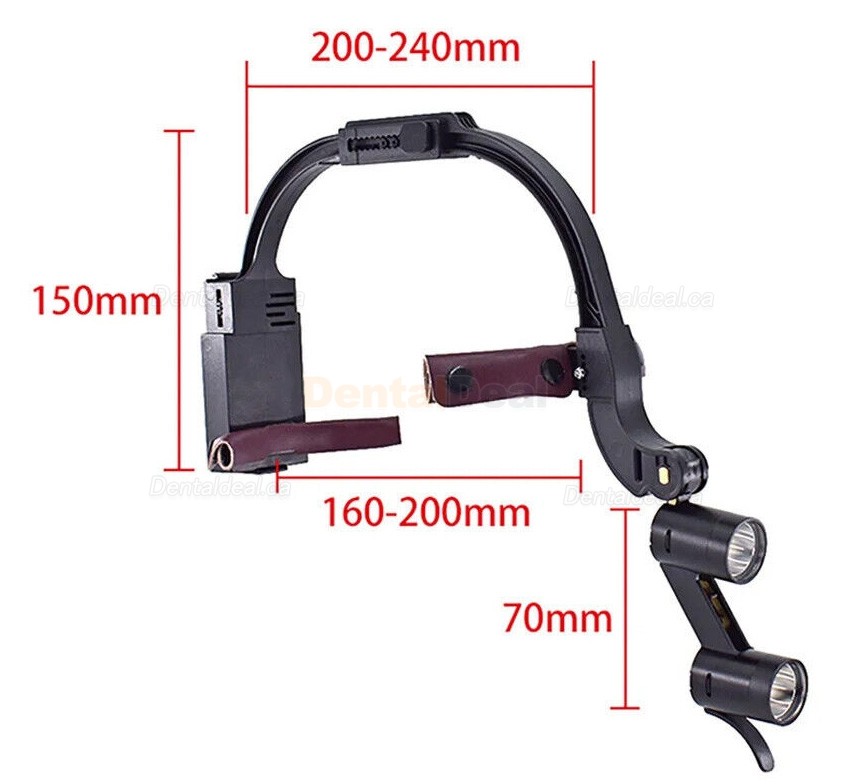 5X / 6X Headband Dental Surgical Loupe with 5W LED Headlight + Presbyopic Glasses
